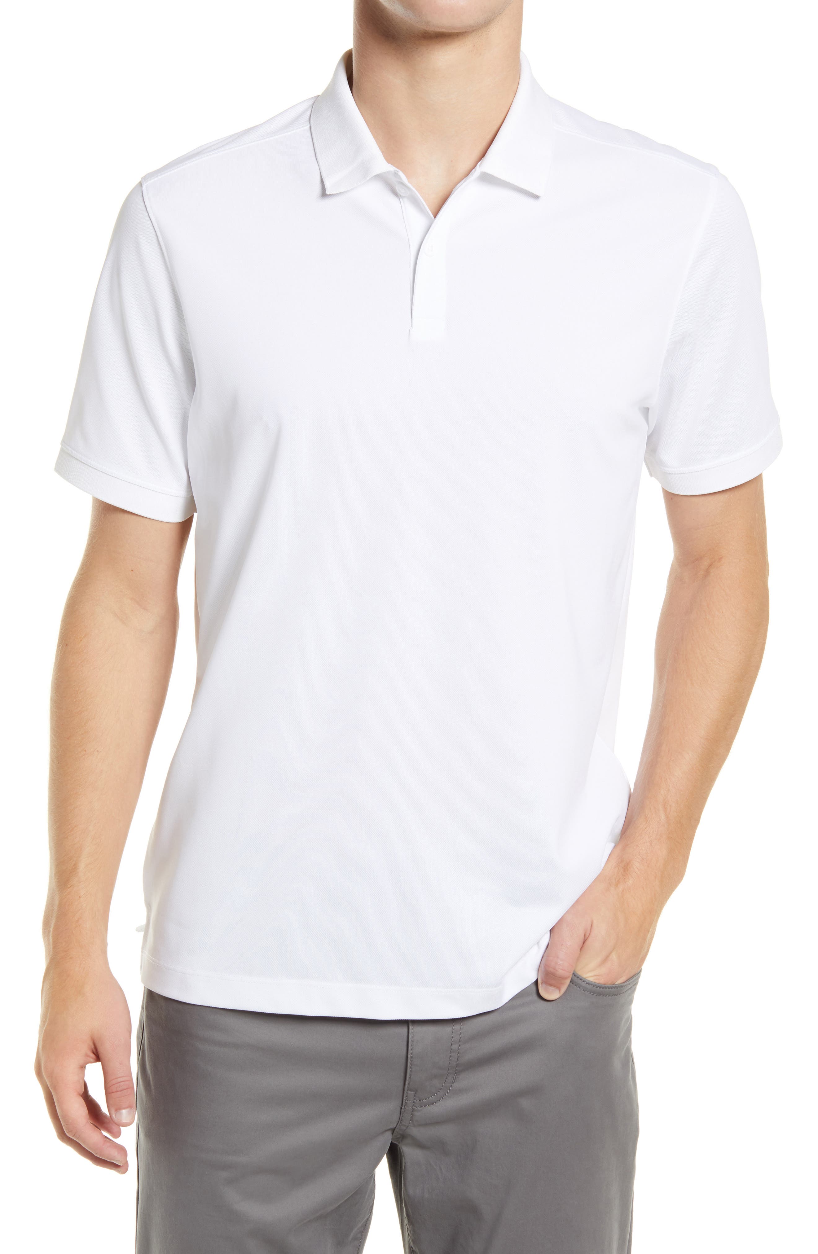 polo shirt with white collar