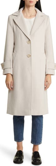 Sam Edelman Notch Collar Longline Wool Blend Coat Nordstrom