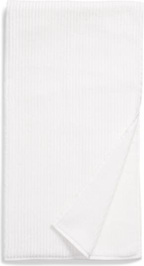 Brooks Ribbed Organic Cotton White Washcloth + Reviews