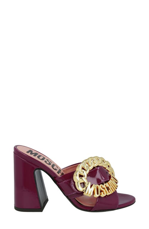 Shop Moschino Logo Chain Sandal In Raspberry