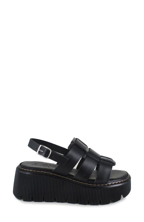 Zigi Kethrina Slingback Strappy Platform Sandal In Blk Leathe