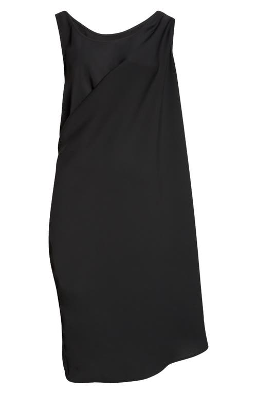 Shop Mm6 Maison Margiela Sleeveless Asymmetric Hem Dress In Black