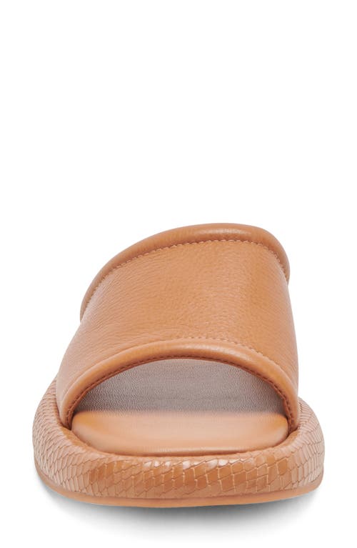 Shop Dolce Vita Aisha Platform Slide Sandal In Tan Leather