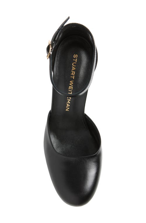 Stuart Weitzman Dayna Platform Pump In Black Leather