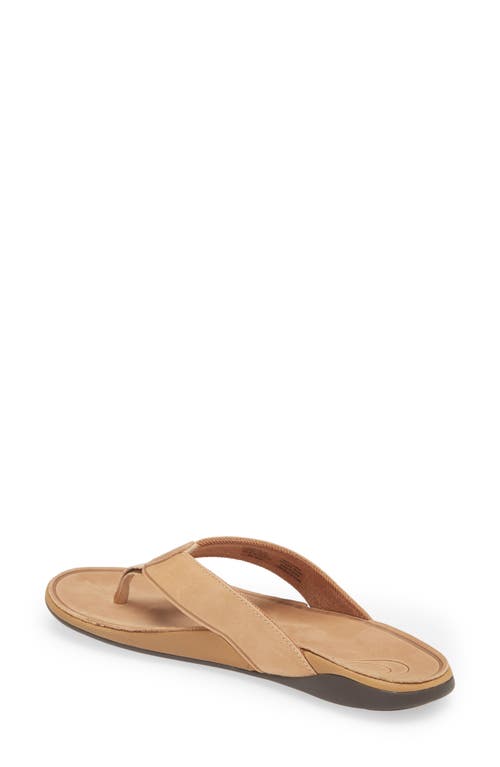 Shop Olukai Tuahine Waterproof Flip Flop In Golden Sand/golden Sand