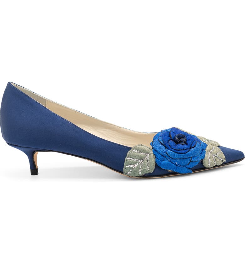 Something Bleu Bo Floral Kitten Heel Pump (Women) | Nordstrom