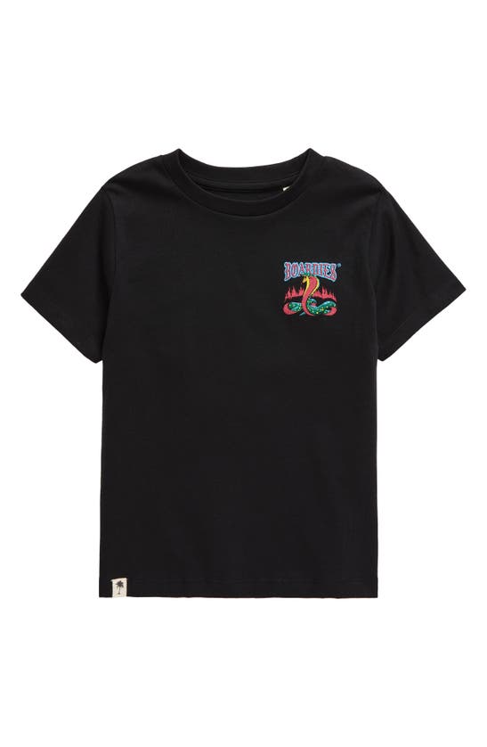 Shop Boardies Kids' Serpent's Kiss Organic Cotton Graphic T-shirt In Black