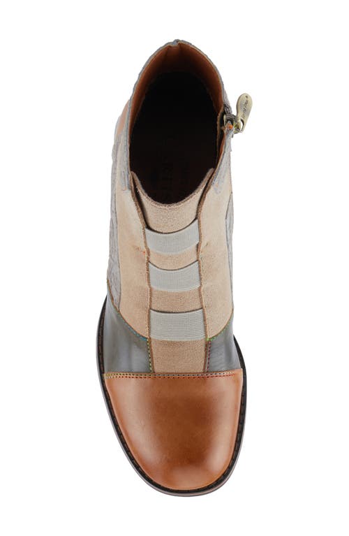 Shop L'artiste By Spring Step Copine Cap Toe Bootie In Tan Multi