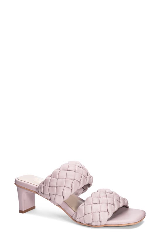 42 Gold Connie Leather Sandal In Lilac