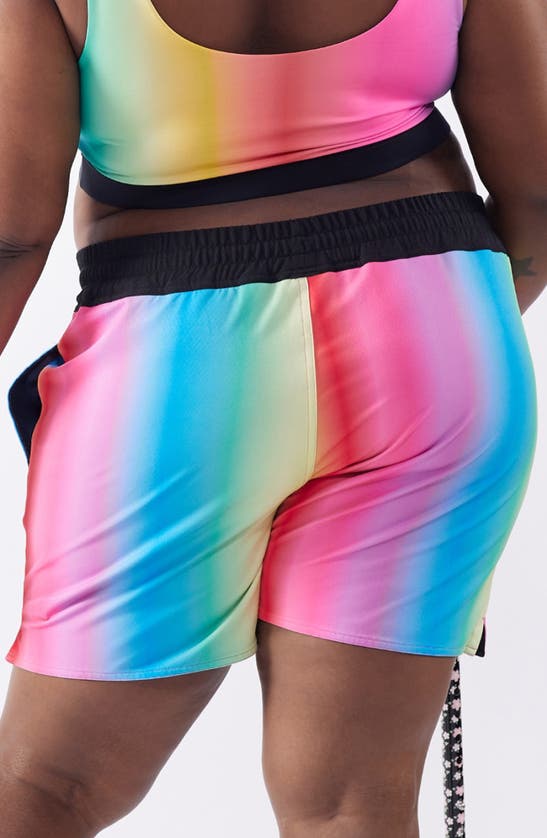 Shop Tomboyx 5-inch Reversible Board Shorts In Melting Rainbow