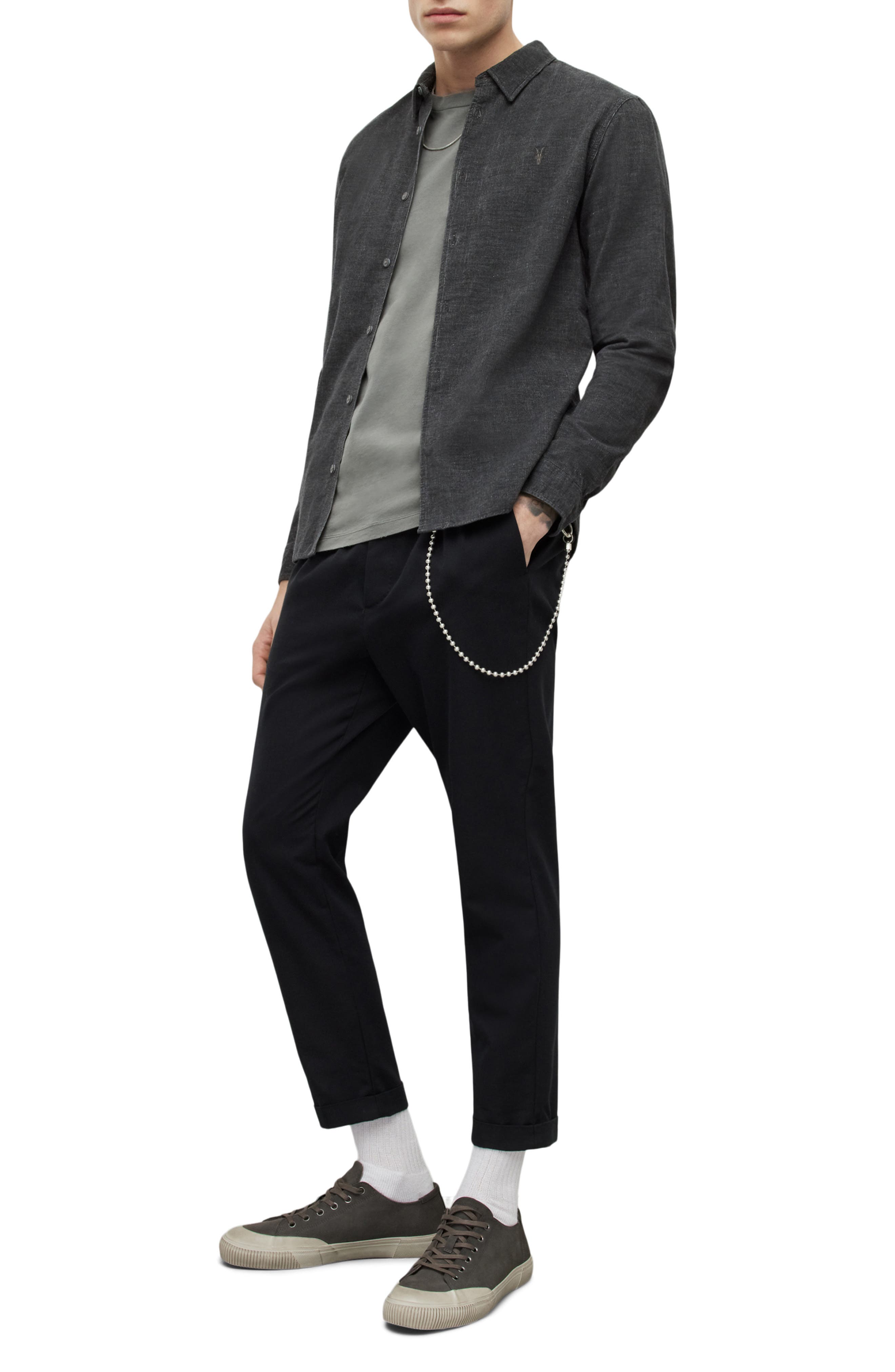 AllSaints Lorella Cotton ButtonUp Shirt Nordstrom