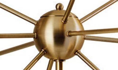 Adesso Lighting Doppler Led Floor Lamp In Antique Brass