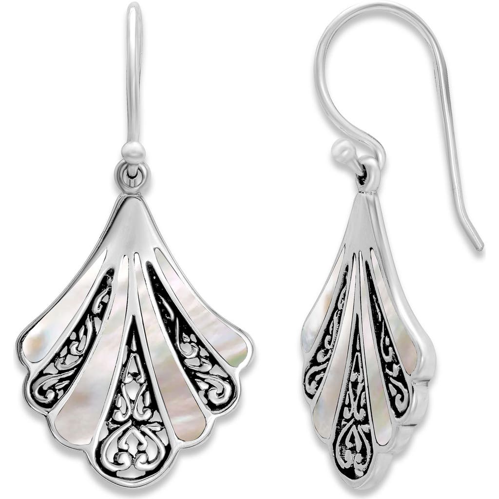 Samuel B. Mother-of-pearl Fan Drop Earrings In White