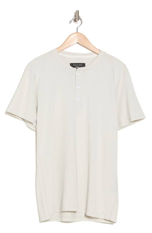 Rag & Bone Classic Cotton Slub Jersey Henley In Lunarock