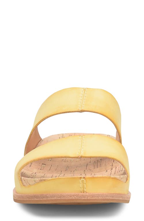 Kork-ease Tutsi Slide Sandal In Yellow Leather