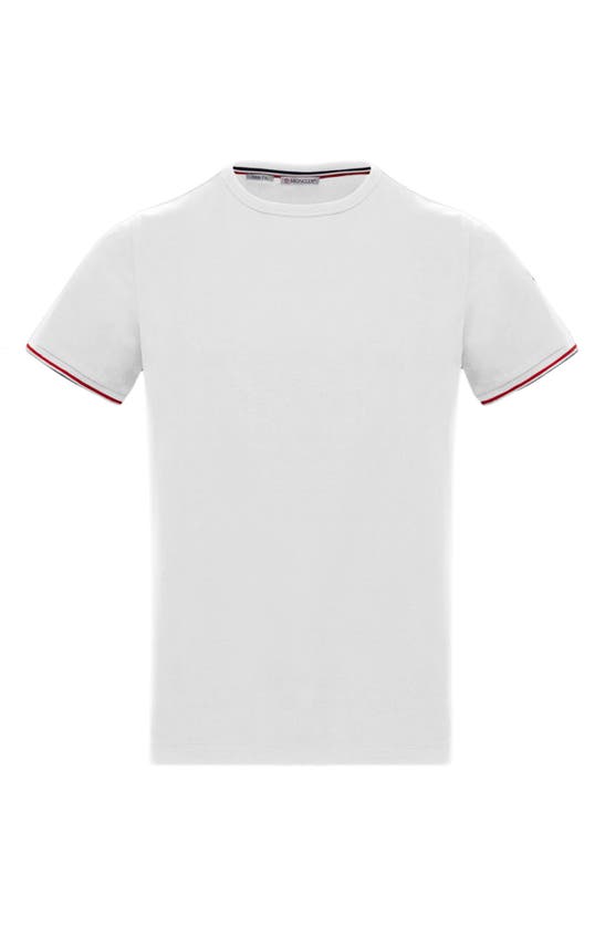 Moncler Slim Fit Tipped T-shirt In Ivory