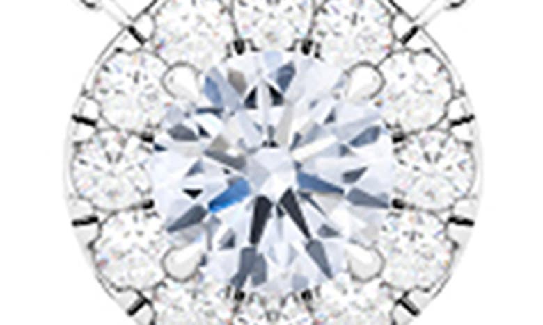 HAUTECARAT HAUTECARAT ROUND BRILLIANT HALO LAB CREATED DIAMOND PENDANT NECKLACE