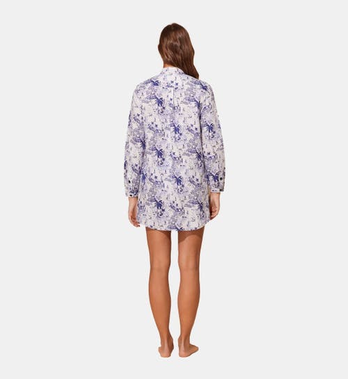 Vilebrequin Riviera Printed Shirtdress In Encre