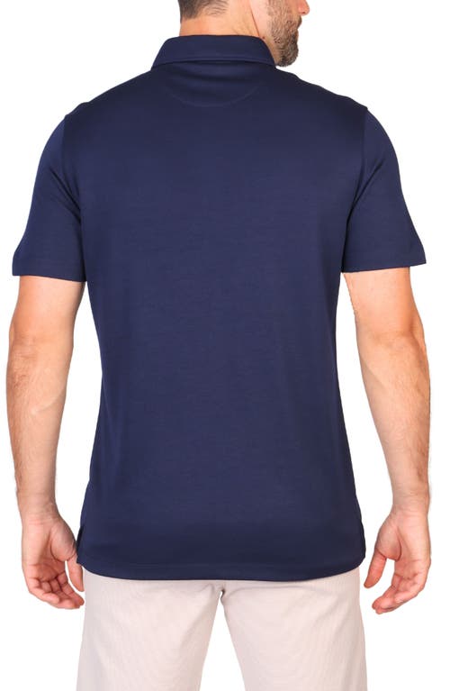 Tailorbyrd Solid Polo In Navy