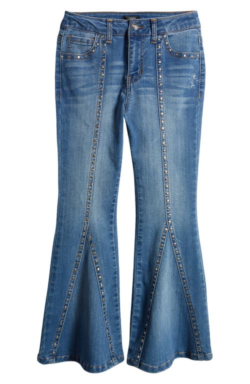 Shop Truce Kids' Studded Flare Jeans In Denim