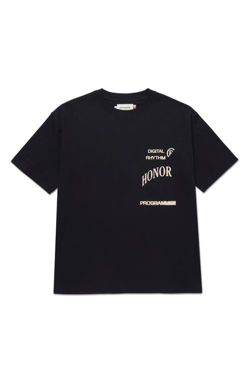 Shop Honor The Gift Sunray Logo Oversize Graphic T-shirt In Black