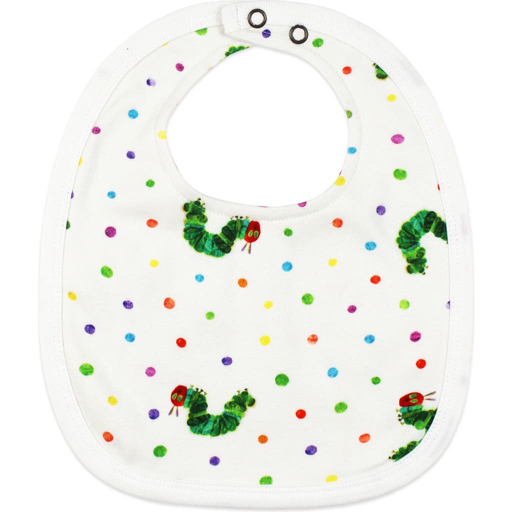 L'ovedbaby X 'the Very Hungry Caterpillar™' 2-layer Reversible Organic Cotton Bib In White