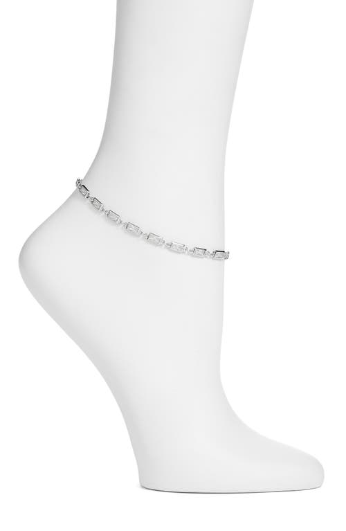 Prism Crystal Anklet in Clear/Silver