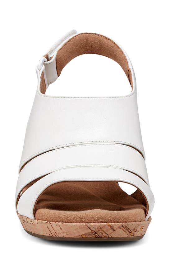 Shop Rockport Briah Slingback Platform Wedge Sandal In White