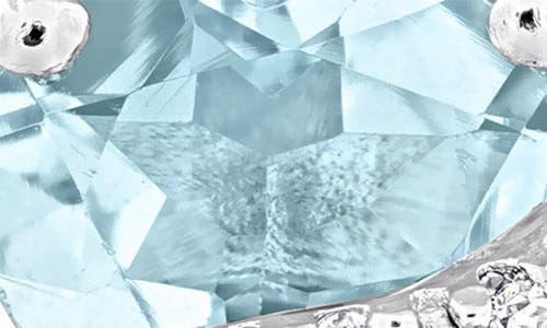 Delmar Sky Blue Topaz & Diamond Heart Stud Earrings In Blue