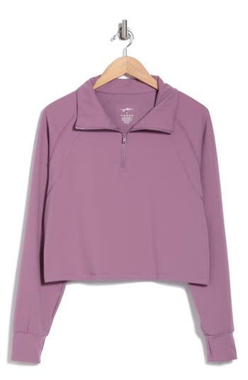 X By Gottex Quarter Zip Sweatshirt In Dusty Violet