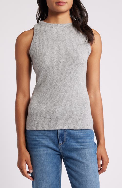 Loveappella Rib Tank & Shrug Set In Heather Gray