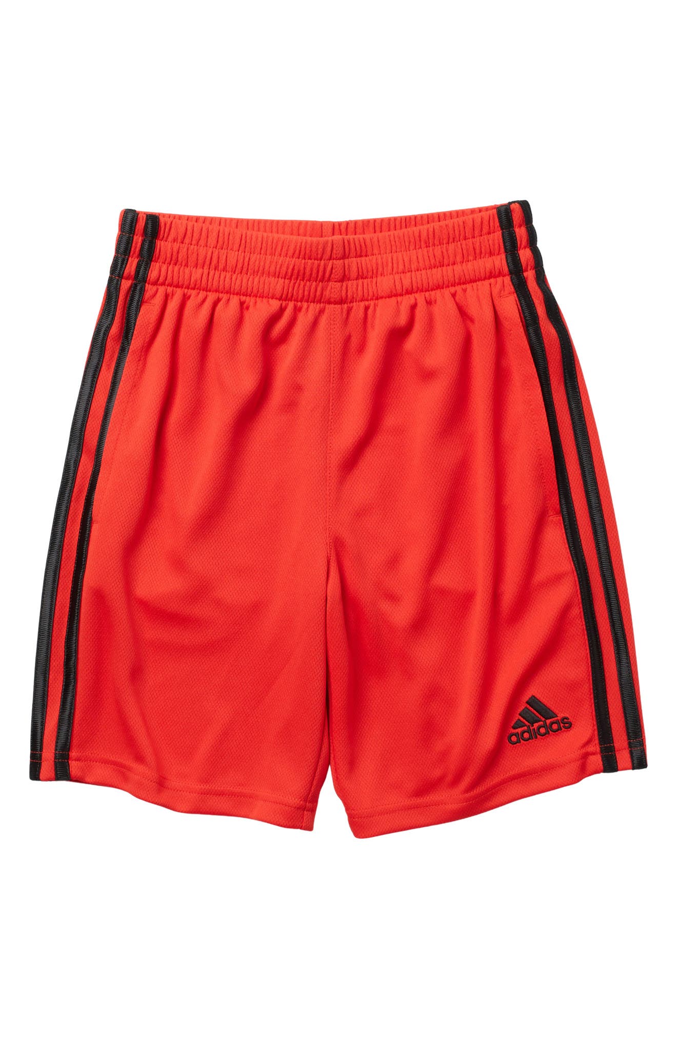 Adidas Originals Kids' 3 Stripe Mesh Shorts In Vivid Red