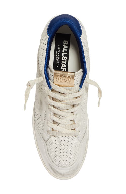 Golden Goose Unisex Ball Star Low Top Sneakers In White/bluette