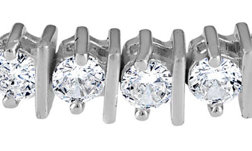 Fzn Cubic Zirconia Tennis Bracelet In Silver