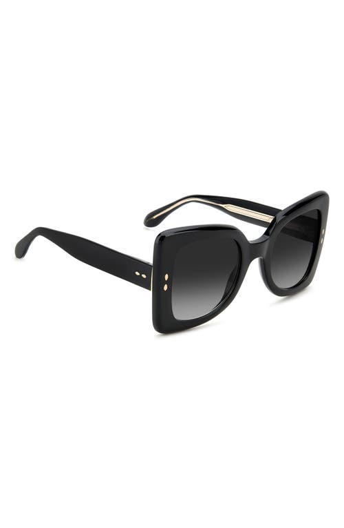 Shop Isabel Marant The New 52mm Gradient Square Sunglasses In Black/grey Shaded