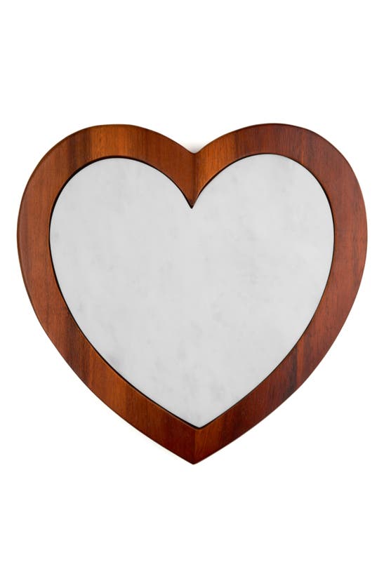 Shop Nambe Nambé Eat Your Heart Out Cutting Board Set In Brown