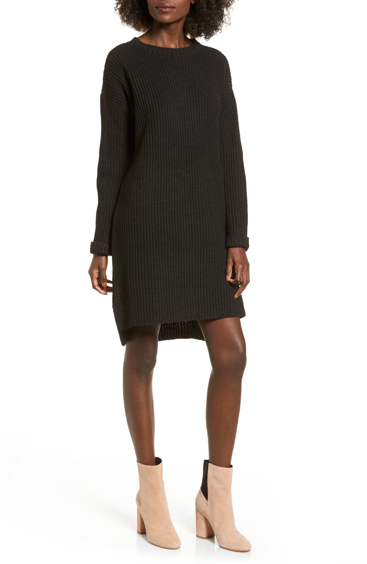 Cotton Emporium Cuff Sweater Dress | Nordstrom