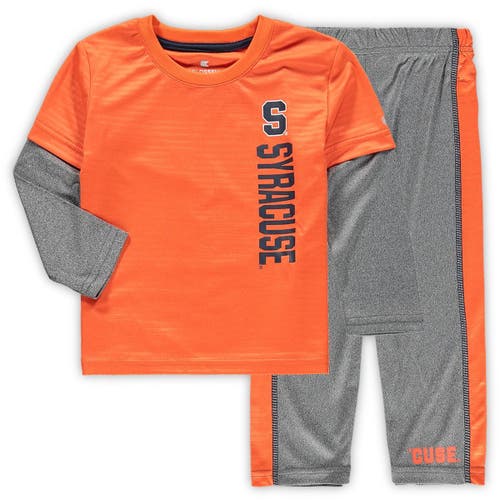 Toddler Colosseum Orange/Heathered Gray Syracuse Orange Bayharts Long Sleeve T-Shirt and Pants Set