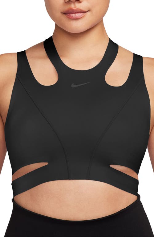 Shop Nike Futuremove Light Support Sports Bra In Black/clear