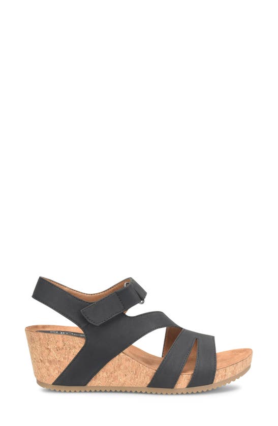 Eurosoft Elda Wedge Sandal In Black | ModeSens