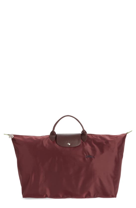 Longchamp X-large Le Pliage Travel Bag In Burgundy