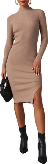 Getting Cozy Knit Sweater Dress – VICI