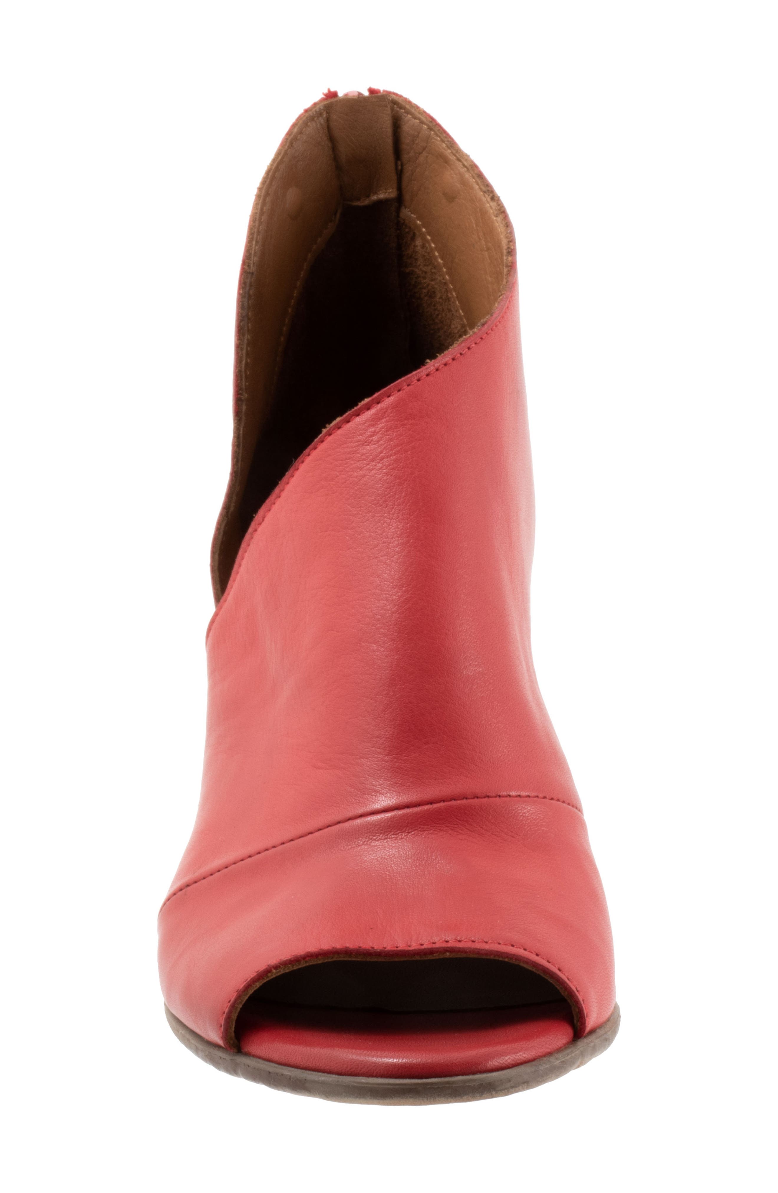 Bueno Usher Asymmetric Peep Toe Bootie in Red Smart Closet