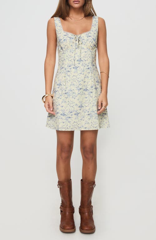 Shop Princess Polly Alliston Floral Minidress In Yellow