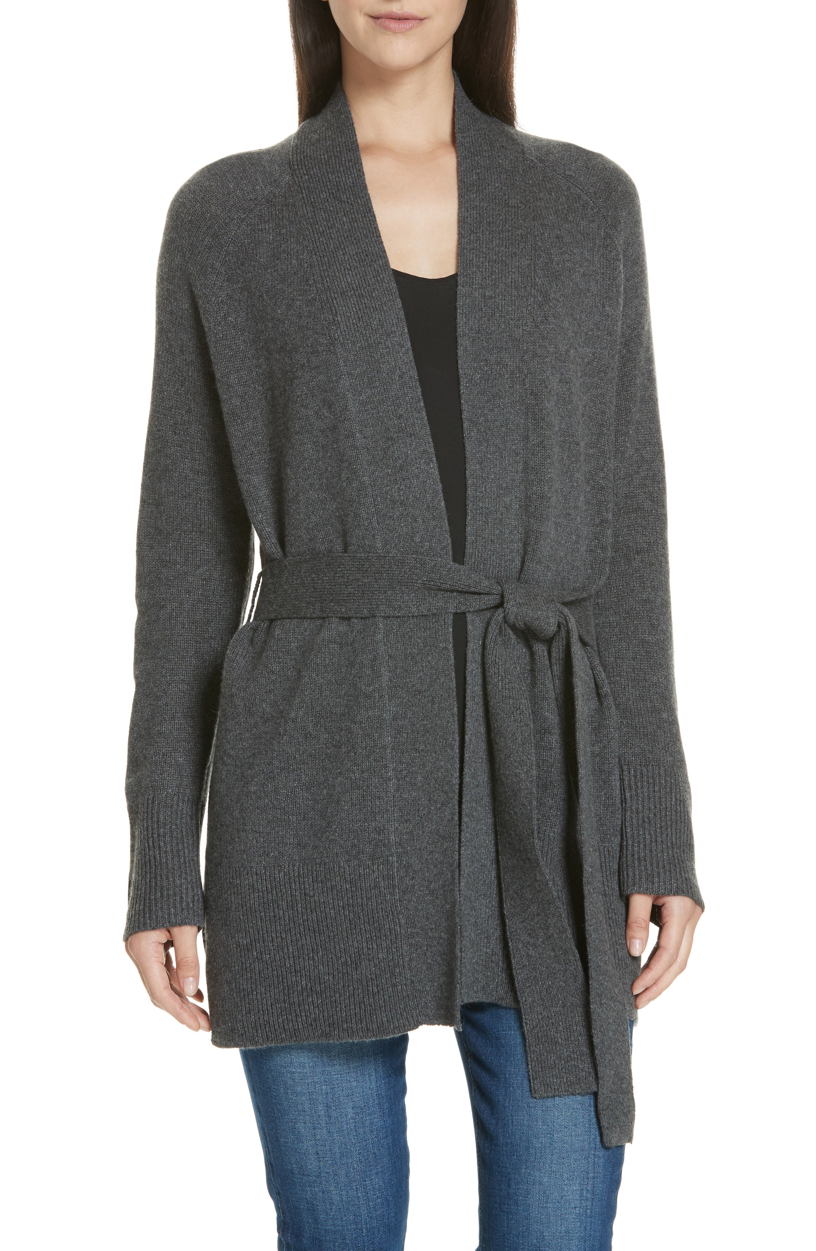 Theory Malinka O Cashmere Tie Waist Cardigan | Nordstrom