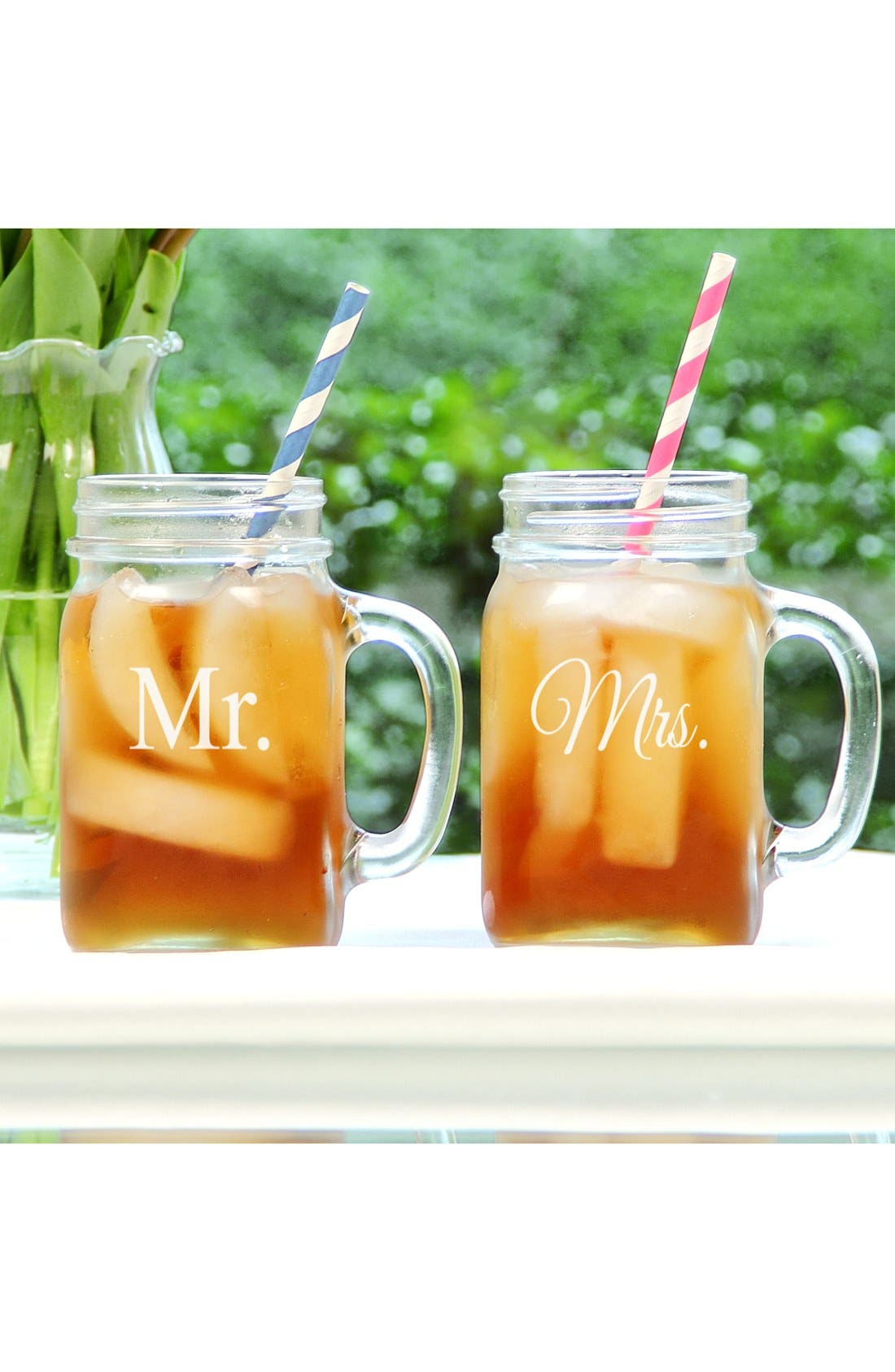 Cathy's Concepts 'For The Couple' Mason Jar Glasses with Handles (Set