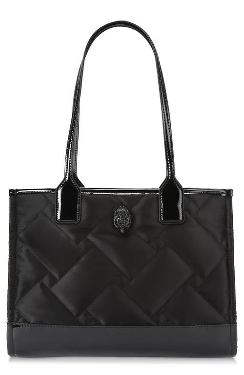 Recycled Quilted Small Shopper in Black