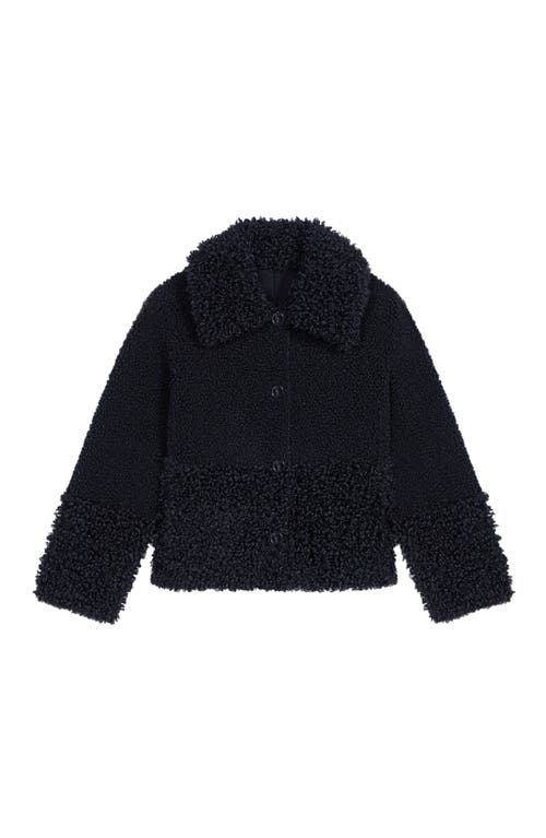 Maje Gipette Faux Fur Jacket In Black