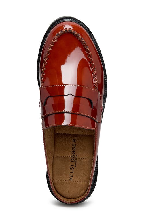 Kelsi Dagger Brooklyn Lock Loafer Mule In Scarlet
