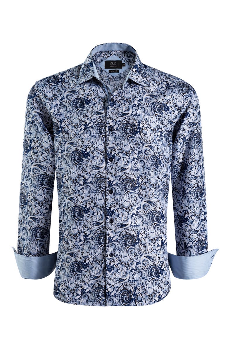 ELIE BALLEH Slim Fit Paisley Floral Print Dress Shirt | Nordstromrack